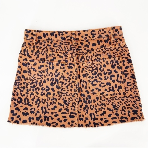 Free People Zip It Up Leopard Print Mini Skirt - Picture 3 of 6